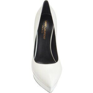Saint Laurent Janis 105 Platform Pumps - YSL White Stiletto Heels - Size 38.5